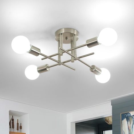 Lustre Plafonnier Moderne, 4 Lumières E27 Lustre Sputnik Vintage (1/5)