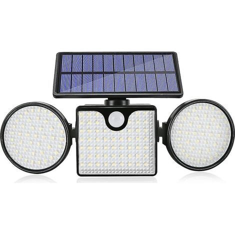 Lot de 1 lampe de sécurité solaire à détecteur de mouvement, 260 LED, pour garage, terrasse ou patio.