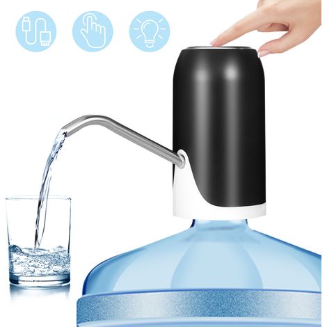 Pompe à eau électrique portable USB rechargeable, distributeur automatique intelligent avec voyant lumineux pour maison bureau camping (1/4)
