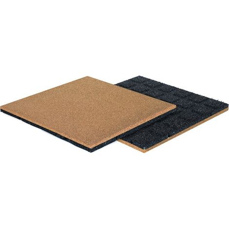 Dalle en caoutchouc 50 x 50 cm - Epaisseur 45 mm - Résistant aux UV - Beige