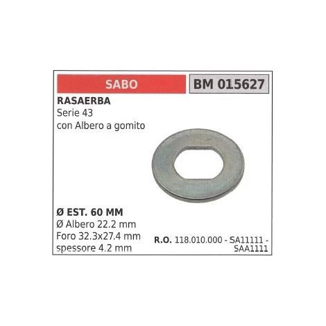 Supporto mozzo portalama rasaerba tagliaerba serie 43 Sabo 118.010.000