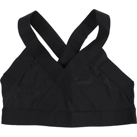 Soutien-gorge de sport sans armatures pour femme, gilet de yoga et de course à pied, idéal pour l'entraînement et le fitness (Noir XL)