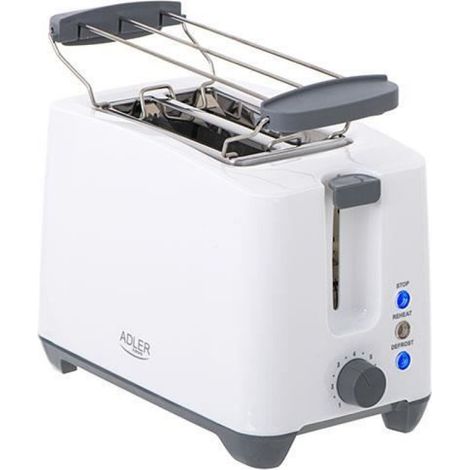 Grille-Pain - 2 Fentes - 1000 W - Réchauffage Décongélation - Pour Toasts Et Petits Pains - 1 Pièce (1/5)