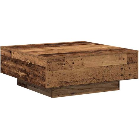 Table basse,Table d'appoint,Table de Salon Bois ancien 80 x 80 x 31 cm Bois d'ingénierie CFW16724 (1/3)