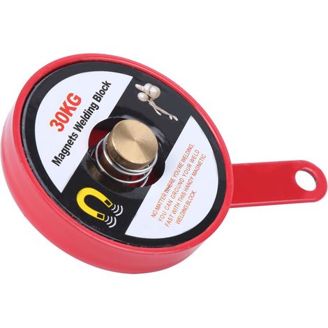 Bloc de soudage magnétique, pince de positionnement de mise à la terre magnétique, acier allié rouge, ventouse de 30 kg (1/5)