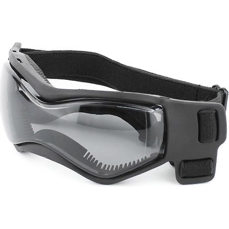 Lunettes de protection UV pour petits chiens, coupe-vent et antibuée, monture souple, noires. (1/4)