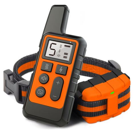 Sollbry Collier de Dressage pour Chien, Collier Electrique pour Chien Étanche Rechargeable, Télécommande 500 m (1/4)