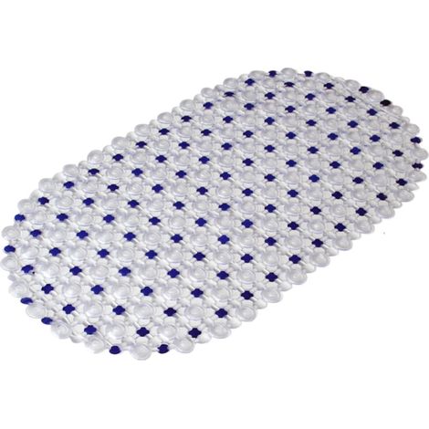 Tapis Anti-Dérapant Salle De Bain - En TPE Transparent Avec Ventouses - Pour Baignoire Et Douche - 68 x 38 cm (1/4)