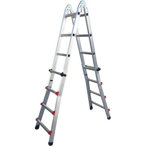 Scala telescopica Sicos 4 + 4 profi auto grigio 100 x 58 x 20 cm (1/5)