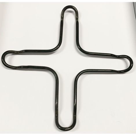 RIDUZIONE MOKA GRIGLIA CUCINA GAS NERA UNIVERSALE CM 16 X 16 LARGA 2 -A 8046SM
