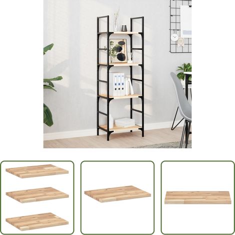 Bois d'acacia -  Étagères flottantes 3 pcs 60x30x2 cm acacia massif non traité (1/5)
