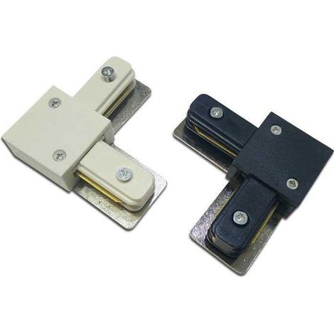 Connecteur rigide 90º rail monophasé - Blanc - Connecteur rigide 90º rail monophasé - Blanc (1/4)