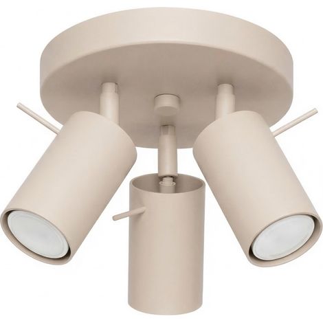 Deckenleuchten RING taupe 3xGU10 25.7cm Stahl Sollux (1/5)
