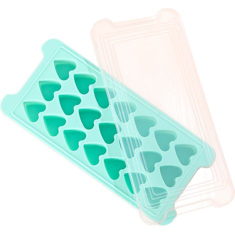 Moule À Glaçons En Silicone - Forme Cœur - 21 Emplacements - Alimentaire Sans Bpa - Lavable Au Lave-Vaisselle - 1 Pièce (1/5)