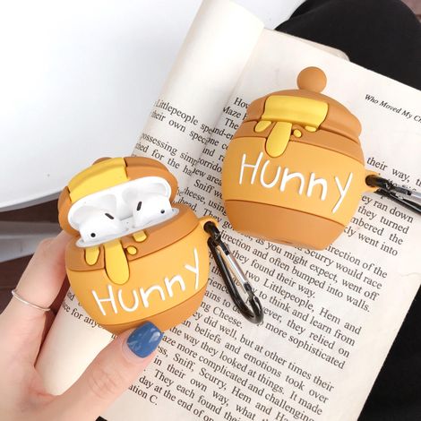 Coque Airpods 1 et 2 en Silicone, Étui 3D Drôle et Mignon Style Canette de Boisson (Pot de Miel) (1/5)