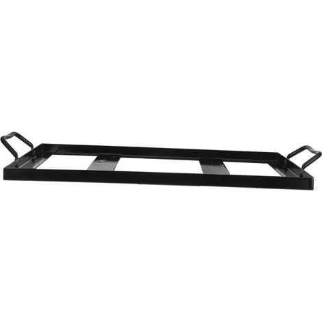 Support pour Plaque de Sel Émail Noir avec Poignées Doubles Rack Métallique (1/5)