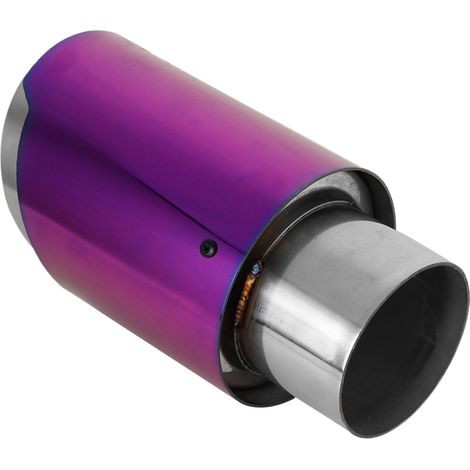 Embout de silencieux de pot d'échappement universel, soudé en violet, taille 2,48-3,50 pouces. (1/5)
