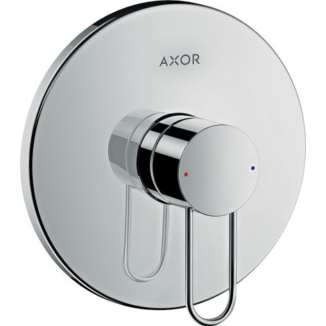 Mitigeur de douche monocommande AXOR UNO UP, poignée à levier, finition or rouge brossé (1/4)