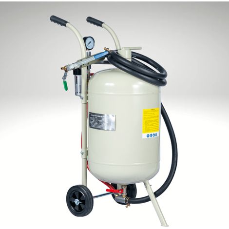 Bpac – Sableuse pneumatique mobile 40L – Pression 4-7 bars – Débit 165L/min – Avec filtre déshumidificateur et buses céramiques (1/5)