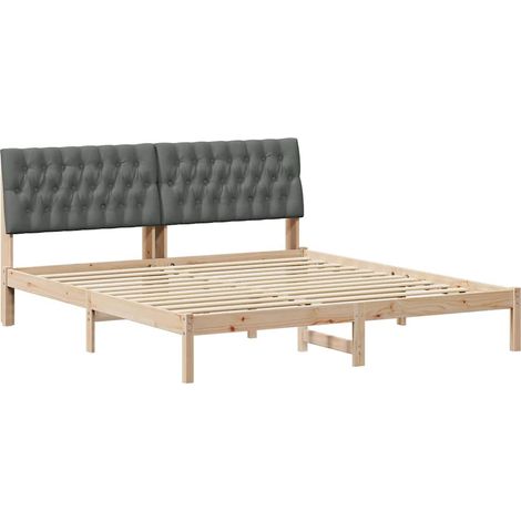 Maison Exclusive - Letto con Testiera Rivestita con testiera Marrone 180 x 200 cm