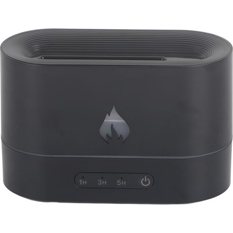 Diffuseur d'huiles essentielles à flamme USB, humidificateur ultrasonique noir pour la maison (1/5)