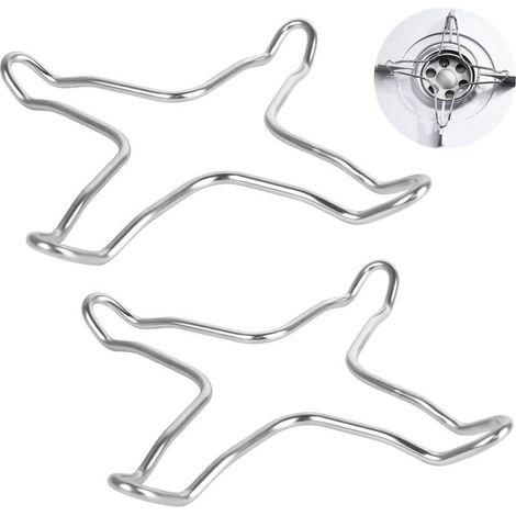 2 Pièces Universel Support pour Cuisinière, Réducteurs de Gaz en Acier Inoxydable Adaptateur Wok Gaz Bague Réducteur de Gaz en Acier Inoxydable pour cafetière Pot, Gaz Poêle Accessoires (1/4)