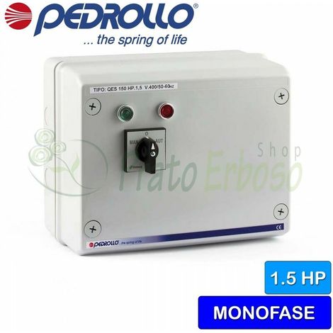 QSM 150 - Cuadro eléctrico para electrobomba monofásica de 1,5 HP