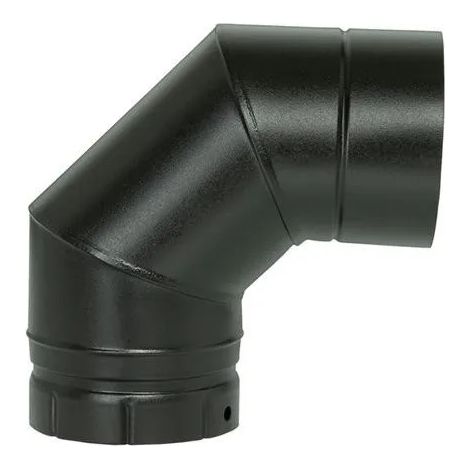 Codo 90° esmalte negro mate, D.125