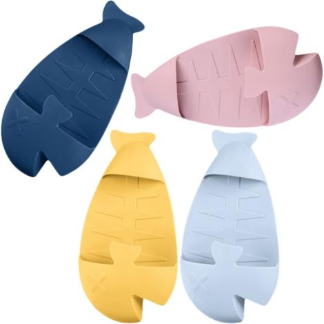 Gants de cuisine (lot de 4) en silicone mini, résistants à la chaleur, protège-doigts, anti-brûlure, pour plats chauds, bols et assiettes, avec pince