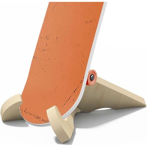 Support mural pour skateboard, longboard et snowboard, en bois, stable et autonome, pour intérieur, garage et salon, 26,5 cm (1/5)