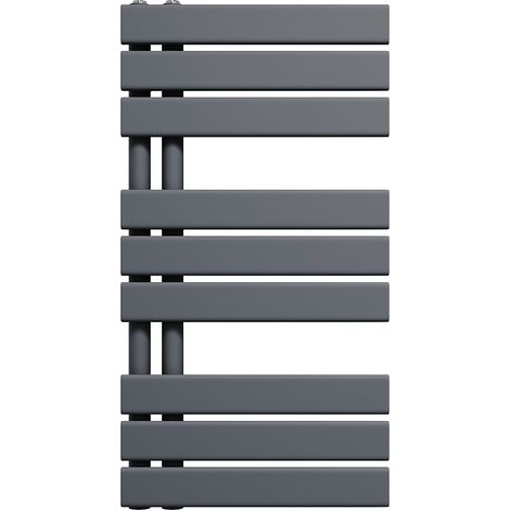 SONNI Handtuchwärmer heizkörper Handtuchtrockner Panel Vertikale Badheizkörper Seitenanschluss Handtuchhalter Anthrazit 76x40cm