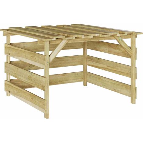 Garage pour robot tondeuse Marron 84 x 80 x 56 cm Pin imprégné CFW788368 (1/5)