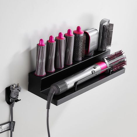 [NON UTILIZZATO] Supporto a parete per asciugacapelli Dyson Airwrap Styler, ferro arricciacapelli e 7 accessori, kit di montaggio a parete in acciaio inossidabile 3813,87 cm