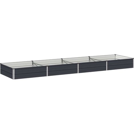 Cama de Jardín Elevada Gris antracita 320 x 80 x 24 cm vidaXL
