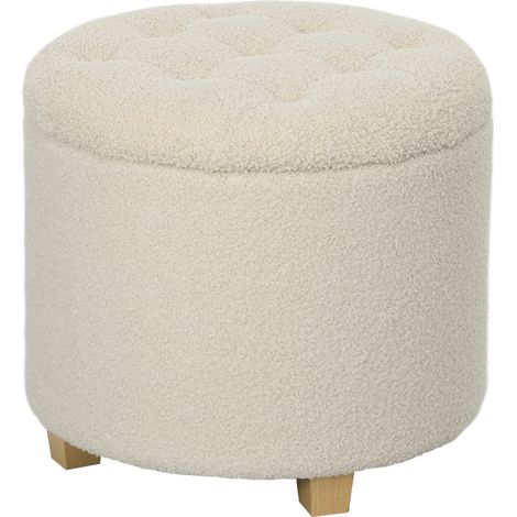 Banco con almacenaje de 45 x 41 cm, banco cama con efecto cachemir, tapizado para recibidor, dormitorio y salón. (1/5)