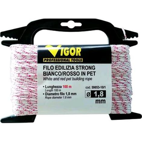 Filo Edilizia Strong Bianco/Rosso Mt.100 Mm. 1,8