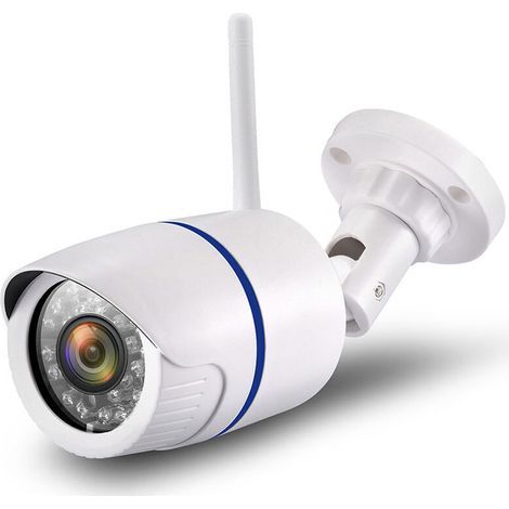 Camera Surveillance WiFi Exterieur Réseau de caméras de surveillance sans fil HD 1080P Caméra WIFI étanche intérieure et extérieure Macaron (1/4)