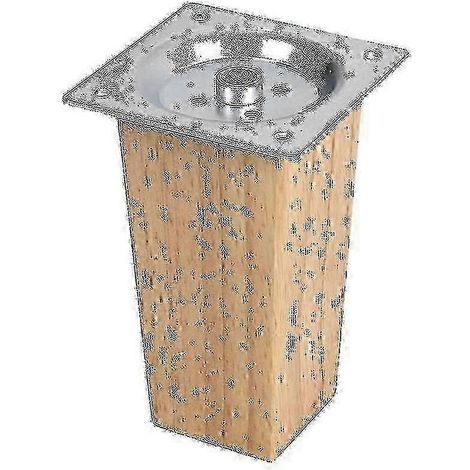 Meubles avec pieds carrés en bois, ensemble de 4 pièces, style chêne, 10 cm. (1/4)