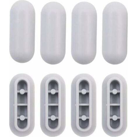 8 Pièces Tampon Universel pour Siège de Toilette Universel Chocs Kit de Tampon Abattant WC Plastique Toilette Pare-chocs Remplacement (1/5)