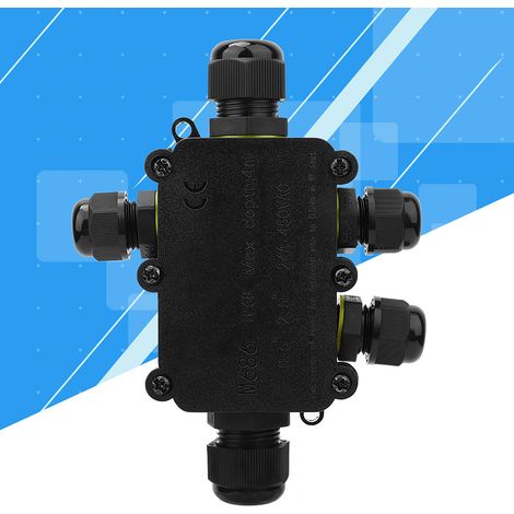 Boîte de jonction en plastique IP68, boîtier de câblage pour connexion sous-marine de 5 m, T100 450 V CA 24 A UL94V-2 (1/5)