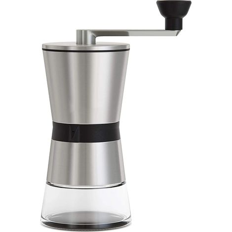 Moulin à café manuel, en acier inoxydable et en verre, pour expresso, cafetière à piston et café filtre, pour une utilisation à la maison et en voyage.-AquaForge (1/5)