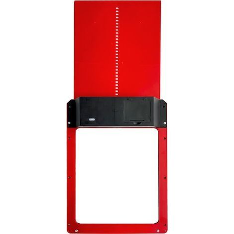 Automatische Hühnerstalltür, leichte Kunststofftür, Lichtsensor, verzögerte Öffnung am Abend und Morgen, Rot (1/4)