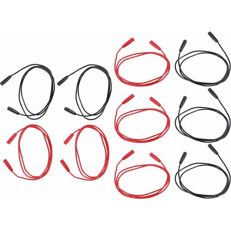 5er-Packung Bananenstecker-Messleitungen (Buchse-Buchse), 2 mm x 0,44 mm², 1000 V, 15 A, Messspitzen-Set (1/5)