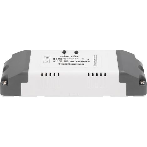 Module relais WiFi 2 canaux avec commande vocale intelligente à distance, alimentation 5 V CC / 7-80 V CC, 10 A (1/5)