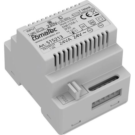 [NEUWERTIG] B-Ware Comatec Hutschienen-Netzteil Transformator TBD202424F4 24V 1A 24VA IP20 690g (1/2)