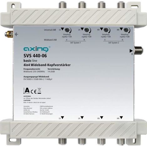 Amplificateur de tête - Axing - SVS 440-06 - 2 LNB Wideband - 250-2400 MHz - 14-20 dB (1/2)