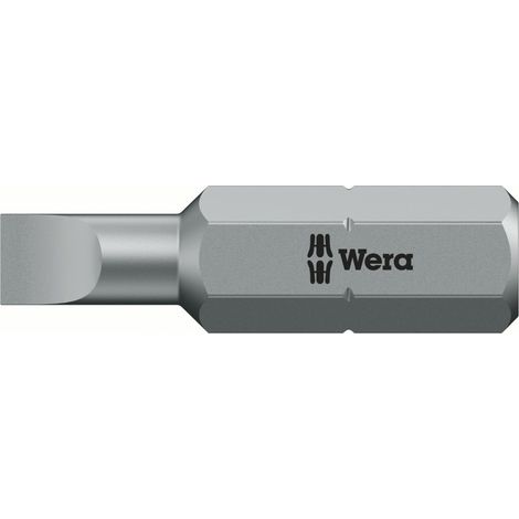 Wera 800/1 Z Schlitz-Bits, 4,0 x 0,5 mm, Länge 25 mm 10 Stk (1/4)