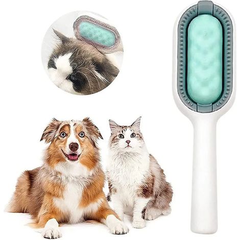 Brosse pour chien et chat, peigne pour l'épilation, brosse pour animaux, brosse pour chien à poils courts, verte-AquaForge (1/5)
