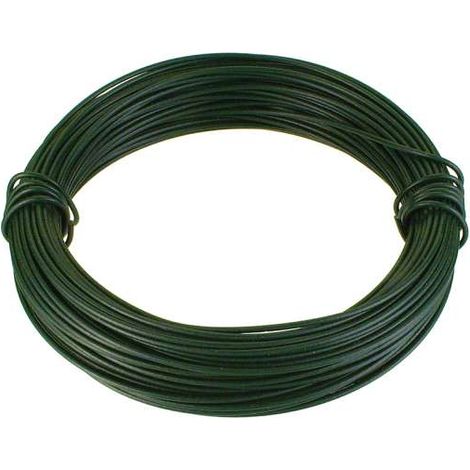 Filo di ferro zincato rivestito PVC verde Diam. 2,0 mm. 100 mt.
