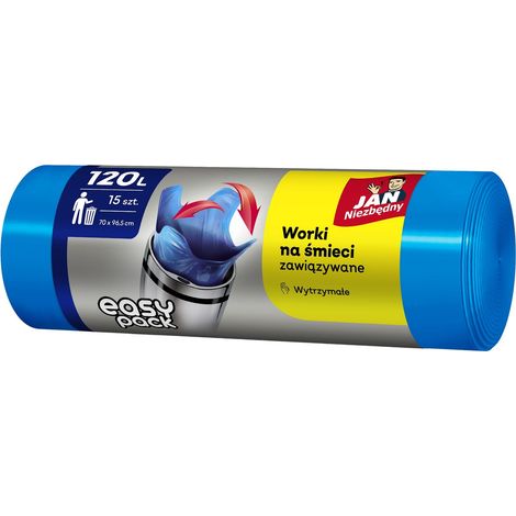 Bolsas de basura JAN essential HD Easy Pack - azules 120L - 15 unidades (1/2)